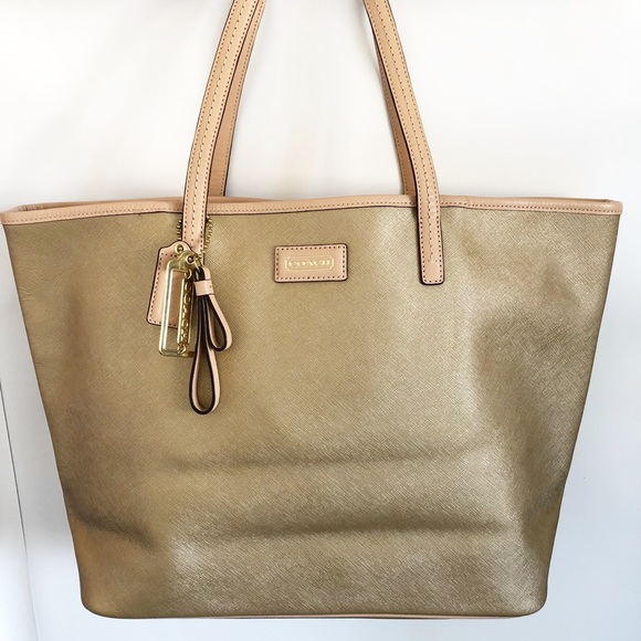 Coach Handbags - Coach Park Saffino Leather Tote